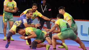 Patna Pirates thrash Tamil Thalaivas 45-27 in Pro Kabaddi League 2018.(PKL) Patna Pirates thrash Tamil Thalaivas 45-27 in Pro Kabaddi League 2018.(PKL)