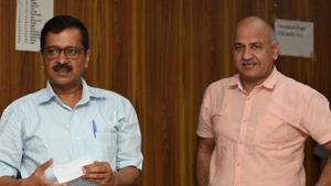 File photo of Delhi Chief Minister Arvind Kejriwal with deputy chief minister Manish Sisodia.(Sonu Mehta/HT File) File photo of Delhi Chief Minister Arvind Kejriwal with deputy chief minister Manish Sisodia.(Sonu Mehta/HT File)