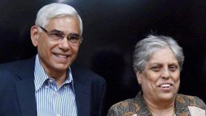 File photo of members of the Supreme Court appointed Committee of Administrators of Board of Control for Cricket in India (BCCI) former CAG India Vinod Rai and sportsperson Diana Edulji.(PTI) File photo of members of the Supreme Court appointed Committee of Administrators of Board of Control for Cricket in India (BCCI) former CAG India Vinod Rai and sportsperson Diana Edulji.(PTI)