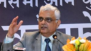 Chief Election Commissioner OP Rawat at a press conference in Jaipur, Saturday, Nov 17, 2018. As many as 613 nominations for Rajasthan assembly election were rejected on Tuesday after scrutiny.(PTI / Representative Photo) Chief Election Commissioner OP Rawat at a press conference in Jaipur, Saturday, Nov 17, 2018. As many as 613 nominations for Rajasthan assembly election were rejected on Tuesday after scrutiny.(PTI / Representative Photo)