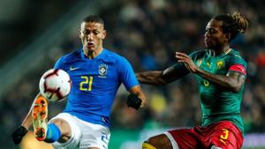 Brazil's Richarlison in action against Cameroon.(REUTERS) Brazil's Richarlison in action against Cameroon.(REUTERS)