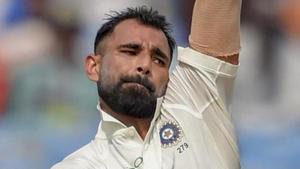 Mohammed Shami bowls during the first test cricket match played between India and West Indies.(PTI) Mohammed Shami bowls during the first test cricket match played between India and West Indies.(PTI)