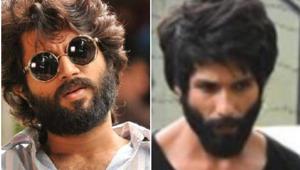 Shahid Kapoor as Kabir Singh and Vijay Deverakonda as Arjun Reddy (L). Shahid Kapoor as Kabir Singh and Vijay Deverakonda as Arjun Reddy (L).