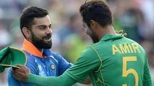 Mohammad Amir of Pakistan shakes hands with Virat Kohli of India after the ICC Champions Trophy final.(Getty Images) Mohammad Amir of Pakistan shakes hands with Virat Kohli of India after the ICC Champions Trophy final.(Getty Images)