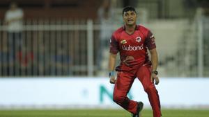 Pravin Tambe picked up five wickets for only 15 runs.(Twitter) Pravin Tambe picked up five wickets for only 15 runs.(Twitter)