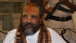 Swami Namdev Tyagi, popularly known as Computer Baba (pictured), was anointed as a minister of state by the BJP government.(HT File Photo)