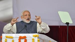 Prime Minister Narendra Modi campaigned in Mizoram ahead of the November 28 assembly elections (FilePhoto)(PTI) Prime Minister Narendra Modi campaigned in Mizoram ahead of the November 28 assembly elections (FilePhoto)(PTI)