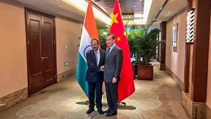 National security advisor, Ajit Doval shakes hands with Chinese foreign minister, Wang Yi ahead of the 21st round India-China Border talks at Dujiangyan city, in Sichuan province of China, Saturday, November 24, 2018.(PTI Photo) National security advisor, Ajit Doval shakes hands with Chinese foreign minister, Wang Yi ahead of the 21st round India-China Border talks at Dujiangyan city, in Sichuan province of China, Saturday, November 24, 2018.(PTI Photo)