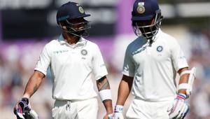 File picture of Virat Kohli and Ajinkya Rahane(REUTERS) File picture of Virat Kohli and Ajinkya Rahane(REUTERS)
