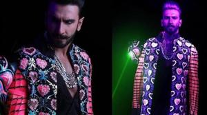 Ranveer Singh wore a Manish Arora creation at the DJ bash held by Ranveer’s sister in Mumbai.(Instagram)