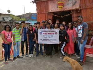 The collegians aim to improve the school enrolment rate of children in the slums of the city.(HT Photo) The collegians aim to improve the school enrolment rate of children in the slums of the city.(HT Photo)