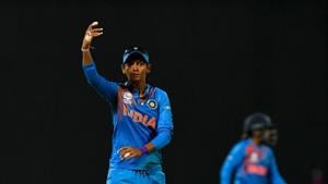 Harmanpreet Kaur of India set the field during the ICC Women's World T20 2nd semi-final match between England and India at Sir Vivian Richards Cricket Ground, North Sound, Antigua and Barbuda, on November 22, 2018(AFP) Harmanpreet Kaur of India set the field during the ICC Women's World T20 2nd semi-final match between England and India at Sir Vivian Richards Cricket Ground, North Sound, Antigua and Barbuda, on November 22, 2018(AFP)