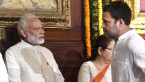 Telangana polls 2018: Prime Minister Narendra Modi and Congress president Rahul Gandhi(Arvind Yadav/HT file photo) Telangana polls 2018: Prime Minister Narendra Modi and Congress president Rahul Gandhi(Arvind Yadav/HT file photo)