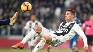 Juventus' Cristiano Ronaldo in action against SPAL.(REUTERS) Juventus' Cristiano Ronaldo in action against SPAL.(REUTERS)