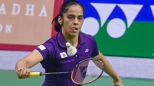 Saina Nehwal plays against Amolika Singh Sisodiya (unseen) at Syed Modi International Badminton Championships.(PTI) Saina Nehwal plays against Amolika Singh Sisodiya (unseen) at Syed Modi International Badminton Championships.(PTI)