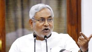 After nearly three weeks of mud-slinging and in a first step to bury the hatchet in the NDA, Bihar chief minister Nitish Kumar tried to clear the controversy over his ‘neech (low)’ remarks allegedly targeted at Rashtriya Lok Samta Party (RLSP) chief and union minister of state for HRD, Upendra Kushwaha.(PTI File Photo)