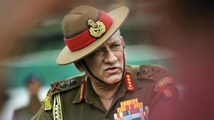 Bipin Rawat said each act of cowardice in Jammu and Kashmir would be responded to with vigour and no sacrifice made by soldiers would go in vain.(PTI) Bipin Rawat said each act of cowardice in Jammu and Kashmir would be responded to with vigour and no sacrifice made by soldiers would go in vain.(PTI)