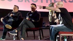 Joe and Anthony Russo at a QnA session after a screening of their film Avengers Infinity War.(Twitter) Joe and Anthony Russo at a QnA session after a screening of their film Avengers Infinity War.(Twitter)