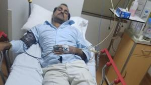 Taj Mohammad, leader of D13 gang who was shot in his left leg, is recuperating in the district hospital.(Sourced) Taj Mohammad, leader of D13 gang who was shot in his left leg, is recuperating in the district hospital.(Sourced)