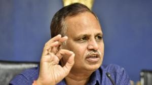 The Union home ministry has given sanction to prosecute Delhi health minister Satyendar Jain in a case of acquiring assets disproportionate to his known sources of income, sources said.(HT Photo) The Union home ministry has given sanction to prosecute Delhi health minister Satyendar Jain in a case of acquiring assets disproportionate to his known sources of income, sources said.(HT Photo)