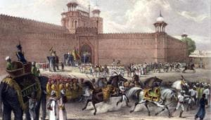 Festival of Buckrah Eade, Outside the fort at Delhi by John Luard, 1832-38(Courtesy: Dilnavaz Mehta)
