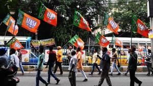 The big picture emerging then is of a party which peaked in 2014 as an anti-Congress, pro-Modi ‘north-west’ wave swept the country but which is now having to deal with the double anti-incumbency of being in power in Delhi and also in a vast number of crucial states(AFP) The big picture emerging then is of a party which peaked in 2014 as an anti-Congress, pro-Modi ‘north-west’ wave swept the country but which is now having to deal with the double anti-incumbency of being in power in Delhi and also in a vast number of crucial states(AFP)
