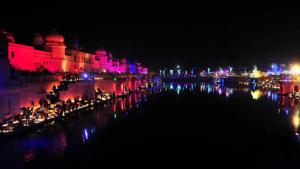 After ‘Deepotsav’ and ‘Saryu Aarti’ in Ayodhya, the UP government will organise ‘Ayodhya Mahotsav’ in the temple town.(Dheeraj Dhawan/HT Photo) After ‘Deepotsav’ and ‘Saryu Aarti’ in Ayodhya, the UP government will organise ‘Ayodhya Mahotsav’ in the temple town.(Dheeraj Dhawan/HT Photo)