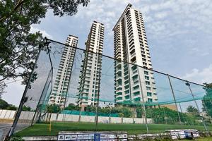 The playground on the Castel Royale premises located of Aundh road.(Pratham Gokhale/HT Photo) The playground on the Castel Royale premises located of Aundh road.(Pratham Gokhale/HT Photo)