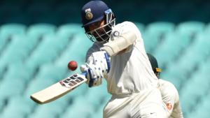 India's Murali Vijay (L) hits a shot on the fourth day of the tour match against Cricket Australia XI.(AFP) India's Murali Vijay (L) hits a shot on the fourth day of the tour match against Cricket Australia XI.(AFP)