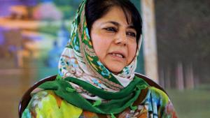 Mehbooba Mufti on Saturday wrote to prime minister Narendra Modi seeking opening of the Sharda Peeth pilgrimage site across the Line of Control .(PTI) Mehbooba Mufti on Saturday wrote to prime minister Narendra Modi seeking opening of the Sharda Peeth pilgrimage site across the Line of Control .(PTI)
