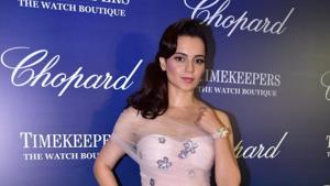 Actress Kangana Ranaut at Timekeepers Chopard event in Mumbai.(IANS) Actress Kangana Ranaut at Timekeepers Chopard event in Mumbai.(IANS)