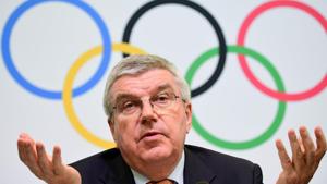 International Olympic Committee president Thomas Bach attends a press conference in Tokyo.(AFP) International Olympic Committee president Thomas Bach attends a press conference in Tokyo.(AFP)