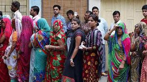 The lesser players capable of damaging the prospects of the two main rivals include the Bahujan Samaj Party, the Rashtriya Loktantrik Party of Jat leader Hanuman Beniwal and the Bharat Vahini .(HT File Photo) The lesser players capable of damaging the prospects of the two main rivals include the Bahujan Samaj Party, the Rashtriya Loktantrik Party of Jat leader Hanuman Beniwal and the Bharat Vahini .(HT File Photo)