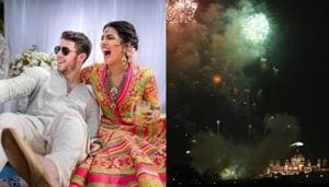 Priyanka Chopra, Nick Jonas’ wedding at Jodhpur was followed by a grand firework display.(AP)