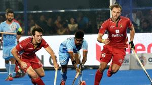India drew 2-2 with Belgium at the Hockey World Cup in Bhubaneswar on Sunday.(PTI) India drew 2-2 with Belgium at the Hockey World Cup in Bhubaneswar on Sunday.(PTI)