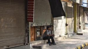 File photo of a person sitting outside a shop in the main market of Defence Colony, New Delhi.(Burhaan Kinu/HT PHOTO) File photo of a person sitting outside a shop in the main market of Defence Colony, New Delhi.(Burhaan Kinu/HT PHOTO)