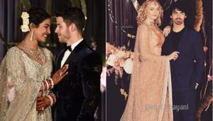 Priyanka Chopra, Sophie Turner in shimmer at Priyanka-Nick’s Delhi reception.(Viral Bhayani) Priyanka Chopra, Sophie Turner in shimmer at Priyanka-Nick’s Delhi reception.(Viral Bhayani)