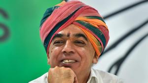 Elected from Barmer’s Sheo in 2013 on the BJP ticket, Manvendra Singh Jasol has since joined the Congress and is the party’s candidate against Rajasthan chief minister Vasundhara Raje at Jhalrapatan in Hadoti region.(PTI/File Photo) Elected from Barmer’s Sheo in 2013 on the BJP ticket, Manvendra Singh Jasol has since joined the Congress and is the party’s candidate against Rajasthan chief minister Vasundhara Raje at Jhalrapatan in Hadoti region.(PTI/File Photo)
