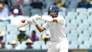 India's Cheteshwar Pujara plays a shot during day one of the first test match between Australia and India at the Adelaide Oval in Adelaide, Australia, December 6, 2018(REUTERS) India's Cheteshwar Pujara plays a shot during day one of the first test match between Australia and India at the Adelaide Oval in Adelaide, Australia, December 6, 2018(REUTERS)