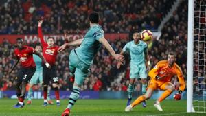 Arsenal's Henrikh Mkhitaryan scores a disallowed goal due to offside.(Action Images via Reuters) Arsenal's Henrikh Mkhitaryan scores a disallowed goal due to offside.(Action Images via Reuters)