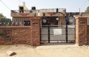 Rajasthan Assembly Election 2018: Residence of of slain gangster Anandpal Singh . A group of Rajputs in Anandpal’s village said the BJP has pacified them by giving ticket to current MLA Manohar Singh, who is a Rajput.(HT Photo) Rajasthan Assembly Election 2018: Residence of of slain gangster Anandpal Singh . A group of Rajputs in Anandpal’s village said the BJP has pacified them by giving ticket to current MLA Manohar Singh, who is a Rajput.(HT Photo)