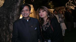 Sunanda Pushkar Tharoor and Shashi Tharoor at Jatin Prasad’s wedding reception on February 17, 2010 in New Delhi.(HT file photo) Sunanda Pushkar Tharoor and Shashi Tharoor at Jatin Prasad’s wedding reception on February 17, 2010 in New Delhi.(HT file photo)