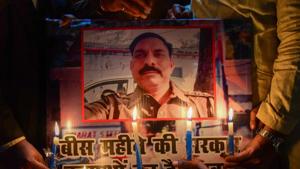 Uttar Pradesh police inspector Subodh Kumar Singh was killed on December 3 in Bulandshahr during mob violence over alleged cow slaughter.(PTI) Uttar Pradesh police inspector Subodh Kumar Singh was killed on December 3 in Bulandshahr during mob violence over alleged cow slaughter.(PTI)