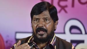 Police said Pravin Gosavi, the man who slapped Ramdas Athawale, had mentioned in a Facebook post that the RPI chief “had not done anything good for their community.”(Pratham Gokhale/HT File Photo) Police said Pravin Gosavi, the man who slapped Ramdas Athawale, had mentioned in a Facebook post that the RPI chief “had not done anything good for their community.”(Pratham Gokhale/HT File Photo)