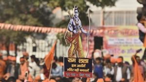 Supporters of the Vishva Hindu Parishad (VHP) attend a VHP rally at Ramlila Ground to press their demand for the construction of Ram Temple in Ayodhya.(Burhaan Kinu/HT PHOTO) Supporters of the Vishva Hindu Parishad (VHP) attend a VHP rally at Ramlila Ground to press their demand for the construction of Ram Temple in Ayodhya.(Burhaan Kinu/HT PHOTO)