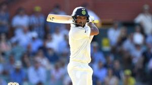 Cheteshwar Pujara looks on after playing a shot during day one of the first test match between Australia and India at the Adelaide Oval in Adelaide.(REUTERS) Cheteshwar Pujara looks on after playing a shot during day one of the first test match between Australia and India at the Adelaide Oval in Adelaide.(REUTERS)