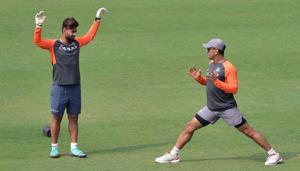 Rishabh Pant has credited MS Dhoni (right) for helping him evolve as a wicket-keeper and player.(AFP) Rishabh Pant has credited MS Dhoni (right) for helping him evolve as a wicket-keeper and player.(AFP)