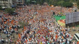 Lingayat community gather for protest march demanding separate Lingayat religion at Sangli.(HT File Photo) Lingayat community gather for protest march demanding separate Lingayat religion at Sangli.(HT File Photo)