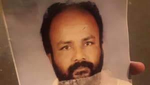 A photo of Venugopalan Nair, who died of burns, after setting himself ablaze near the venue of BJP’s protest against Kerala government’s stand on Sabarimala, in Thiruvanthapuram on Thursday (HT Photo)(HT) A photo of Venugopalan Nair, who died of burns, after setting himself ablaze near the venue of BJP’s protest against Kerala government’s stand on Sabarimala, in Thiruvanthapuram on Thursday (HT Photo)(HT)