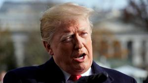 US president Donald Trump on Thursday said he never told his private lawyer Michael Cohen to break the law and denied any ties to his crimes, a day after Cohen was sentenced to prison on charges that included hush money payments to women ahead of the 2016 presidential election.(Reuters Photo) US president Donald Trump on Thursday said he never told his private lawyer Michael Cohen to break the law and denied any ties to his crimes, a day after Cohen was sentenced to prison on charges that included hush money payments to women ahead of the 2016 presidential election.(Reuters Photo)